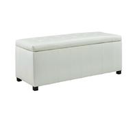 Vente-unique - Banc Coffre de Rangement CONCIERTO en Simili - Blanc