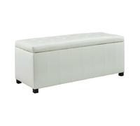 Banc coffre de rangement CONCIERTO en simili - Blanc
