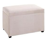 Banc Coffre de Rangement Côtelé "Timmy" 58cm Écru Beige