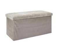 Banc Coffre de Rangement "Emilia" 76cm Taupe