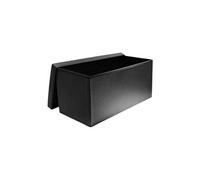 Home Deco Factory - Banc-coffre Zoé (HD3404) PU pliable noir 76×37,5×37,5 cm