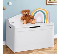 IDMarket Banc coffre de rangement enfant Mateo en bois blanc