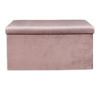 Banc & Coffre De Rangement Giulia 77cm Rose - Paris Prix - Pliable - Velours