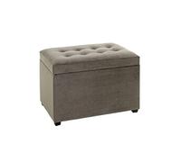 Banc Coffre de Rangement Matelassé "Samy" 58cm Anthracite