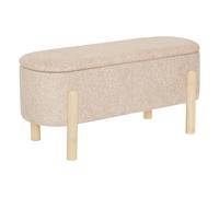 Banc Coffre de Rangement "Muka" 86cm Beige