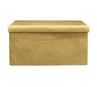 Banc & Coffre de Rangement - PARIS PRIX - Giulia - 77 cm - Jaune - Pliable - Velours