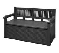 Banc coffre de rangement plastique Salzburg Noir G