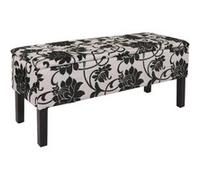 Banc/Coffre De Rangement Renens, 95x36x44, Tissu Oir Multicolore
