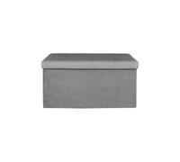 The home deco factory – Banc coffre de rangement Giullia – Velours côtelé – Gris souris