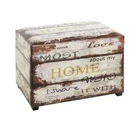 Banc Coffre de Rangement Vintage "Timmy" 58cm Multicolore