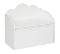 Atmosphera – Banc coffre enfant Nuage – Bois blanc 60x30 cm