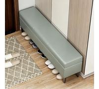 Banc Coffre étroit en Similicuir, Banc rembourré Moderne Extra Long pour Chambre, adapté à la Chambre, à l’entrée et au Salon(Green,90x30x43cm)