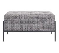 Banc-coffre Iceland blanc et noir 80x40cm Kare Design