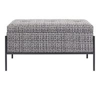 Banc-coffre Iceland blanc et noir 80x40cm Kare Design