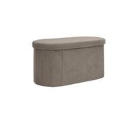 Banc Coffre Pliable Côtelé "Jules" 76cm Taupe