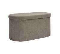 Banc Coffre Pliable Côtelé "Jules" 76cm Taupe