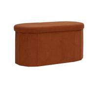 Banc Coffre Pliable Côtelé ""Jules"" 76cm Terracotta