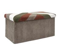 Banc Coffre Pliable Côtelé "Scott" 76cm Multicolore
