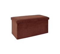 Banc Coffre Pliable Côtelé "Scott" 76cm Terracotta