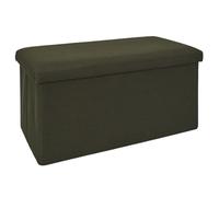 Banc coffre pliable en tissu texturé maille 3D noir - ELECTRON -