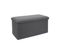 Banc coffre pliable en tissu texturé maille 3D noir - ELECTRON -