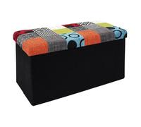 Banc Coffre Pliable Motif Patchwork - QUADI