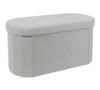 Home Deco Factory – Banc coffre pliable Pills 76x38x38 cm, assise 38 cm, gris