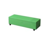 Banc Coffre Rangement Banc D'Entrée Jusqu'à Coffre A Jouet Banquette Lit Coffre De Rangement avec roulettes Repose Salon Pouf Rangement(Dark Green,47x17.7x15.7in)