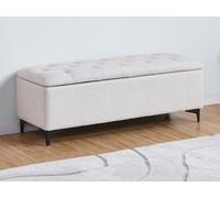 Vente-unique - Banc Coffre - Tissu - Beige - SABILO