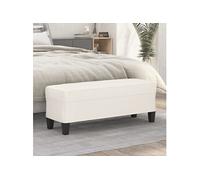 Vidaxl Banc Crème 100x35x41 Cm Similicuir