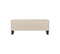 vidaXL Banc Crème 100x35x41 cm Tissu microfibre Crème G