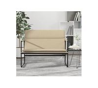 vidaXL Banc Crème 100x64x80 cm Tissu, siège de banc, banc d'entrée, banc de salle à manger, chaise de banc, bancs d'entrée, sièges de salon Crème G
