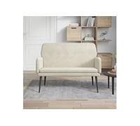 Vidaxl Banc Crème 108x79x79 Cm Velours