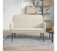 Banc Crème 108x79x79 cm Velours