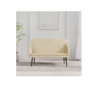 vidaXL Banc Crème 110x76x80 cm Tissu Crème G