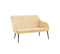 Vidaxl Banc Crème 110x76x80 Cm Velours