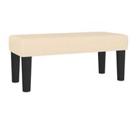 Banc crème 70 x 30 x 30 cm tissu | Respirant, durable, rembourrage en mousse, multifonction, instructions de montage incluses (français non garanti)