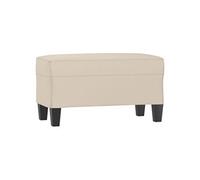 Banc Crème 70x35x41 cm Tissu microfibre