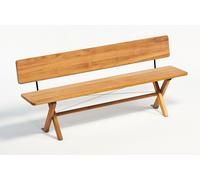 Banc Cross pliable Lx180 cm avec dossier Weishäupl - CR180038