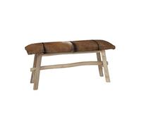 Banc Cuir véritable Teck