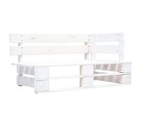 Vidaxl Banc D'angle Palette De Jardin Bois Blanc