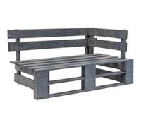 Bois Banc d'Angle Palette de Jardin Blanc Sofa Canapé Salon Extérieur vidaXL