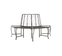 Vidaxl Banc D'arbre De Jardin Demi-Rond 160 Cm Acier