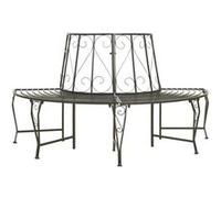 Vidaxl Banc D'arbre De Jardin Demi-Rond 160 Cm Acier