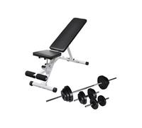 Banc d entraînement avec jeu d haltères 30,5 kg