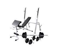 Banc d entraînement et support de poids jeu d haltères 60,5 kg