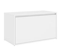 Banc D’Entrée Lot 1 Bois Contreplaqué Blanc 80x40x45 Cm Compact Blanc