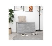 Banc d'Entrée 80x40x45cm Chêne Fumé Bois d'Ingénierie Rangement Couloir vidaXL
