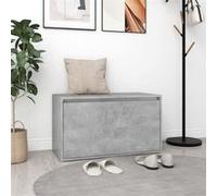 Banc d entrée 80x40x45 cm Gris béton Bois d ingénierie Gris béton G