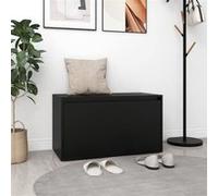 Vidaxl Banc D'entrée 80x40x45 Cm Noir Aggloméré Noir
